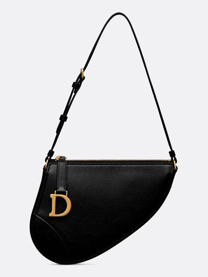 Saddle Rodeo Goatskin Pouch Bag Black - DIOR - BALAAN 2