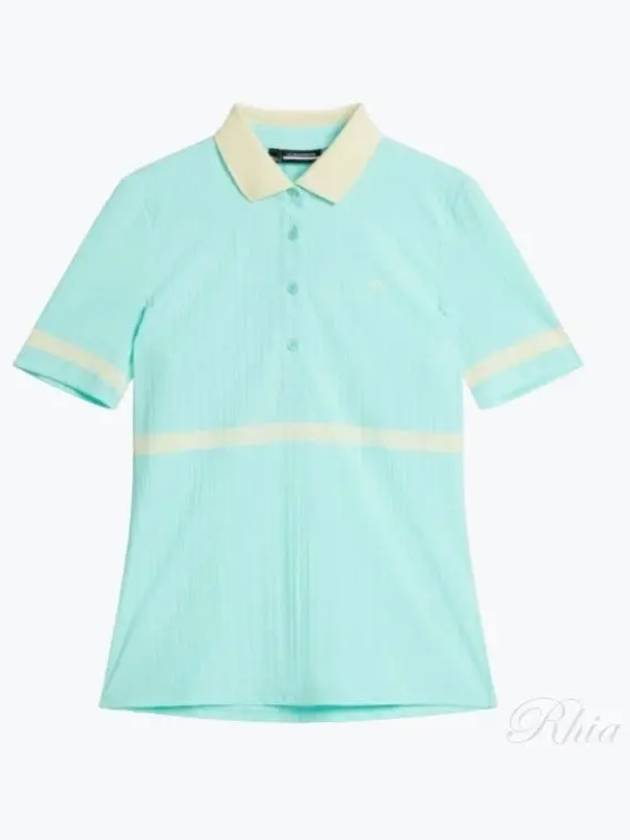 Golf Moira Short Sleeve Polo Shirt Aruba Blue - J.LINDEBERG - BALAAN 2