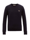 Fox Applique Wool Pullover Knit Top Dark Navy - MAISON KITSUNE - BALAAN 2