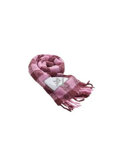 Check Brushed Muffler Pink Red - MAISON KITSUNE - BALAAN 2