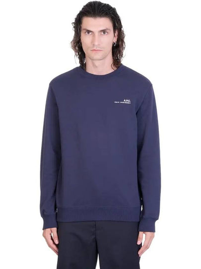 Men's Item Logo Sweatshirt Navy - A.P.C. - BALAAN 2