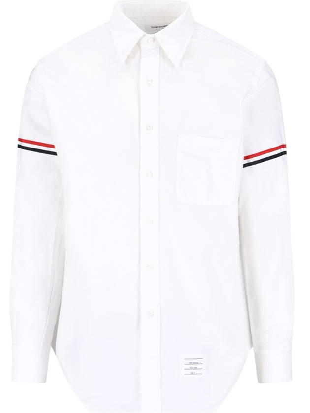 Armband Oxford Long Sleeve Shirt White - THOM BROWNE - BALAAN 2