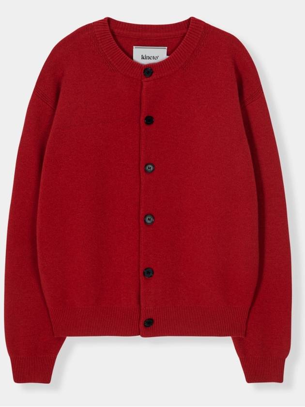 Herrash Round Neck Cardigan Red W - KINETO - BALAAN 3