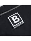 Logo Graphic Nylon Handle Pouch Bag Black - BURBERRY - BALAAN 5