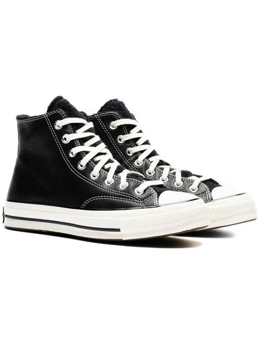 12th Anniversary CHUCK 70 High Top Leather Sneakers Black 172364C - CONVERSE - BALAAN 2