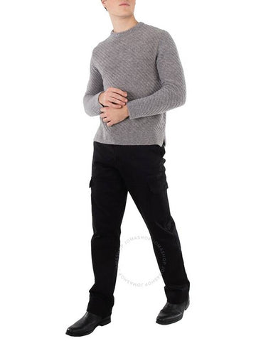 Solid Homme Grey Long-Sleeve Sweater, Brand Size 44 (US Size 34) - SOLID HOMME - BALAAN 1