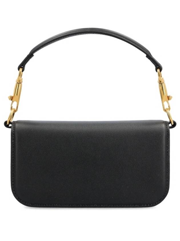 V Logo Buckle Calfskin Small Shoulder Bag Black - VALENTINO - BALAAN 4