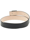 Buckle Smooth Leather Belt Black - BALMAIN - BALAAN.