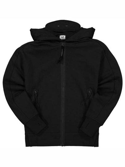 Goggles Detail Fleece Zip-Up Hoodie Black - CP COMPANY - BALAAN 2