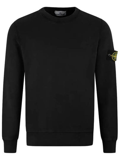 Wappen Patch Garment Dyed Sweatshirt Black - STONE ISLAND - BALAAN 2