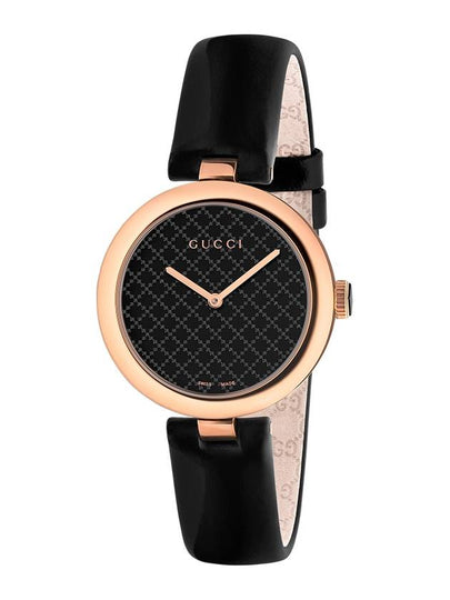 Women's Diamantissima Quartz Leather Watch Black - GUCCI - BALAAN 2