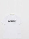 Logo Cotton Short Sleeve T-Shirt White - BURBERRY - BALAAN 4