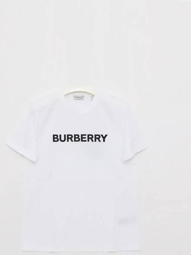 Logo Cotton Short Sleeve T-Shirt White - BURBERRY - BALAAN 4