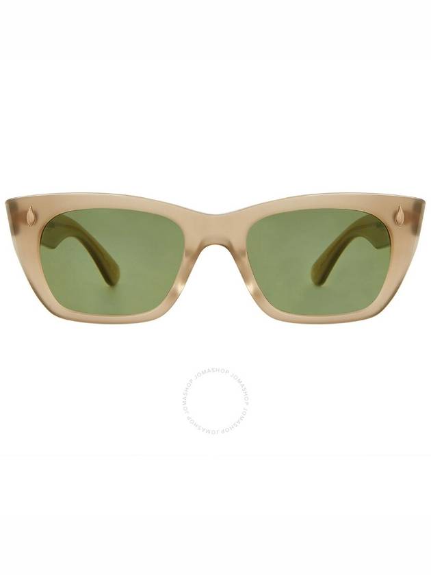 Garrett Leight WEBSTER SUN Green Cat Eye Sunglasses 2138 CHANT/GRN 49 - GARRETT LEIGHT - BALAAN 1