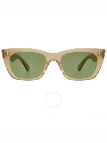 Garrett Leight WEBSTER SUN Green Cat Eye Sunglasses 2138 CHANT/GRN 49 - GARRETT LEIGHT - BALAAN 1