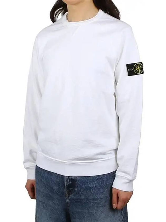 OLD Treatment Wappen Patch Crew Neck Sweatshirt White - STONE ISLAND - BALAAN 2