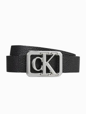 JEANS Women s Black 25mm Pebble Pattern Cowhide Belt DC0524 234 - CALVIN KLEIN - BALAAN 1