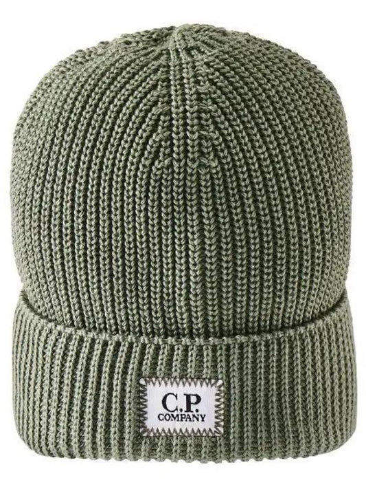 Logo Cotton Beanie Green - CP COMPANY - BALAAN 2