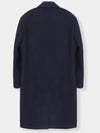 Oversized Out Pocket Felt Mac Coat Navy - KINETO - BALAAN 4