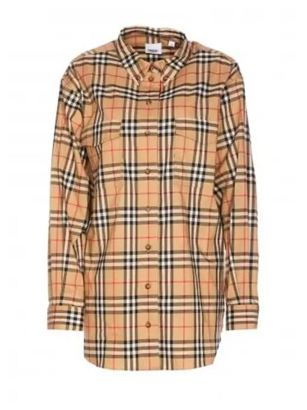 Vintage Check Motif Shirt Beige - BURBERRY - BALAAN 2