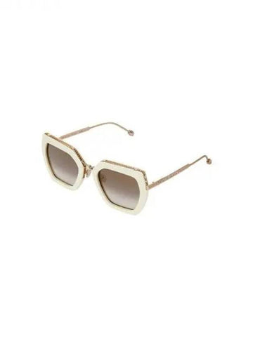 Women's skull tip color scheme sunglasses light beige 270660 - PHILIPP PLEIN - BALAAN 1