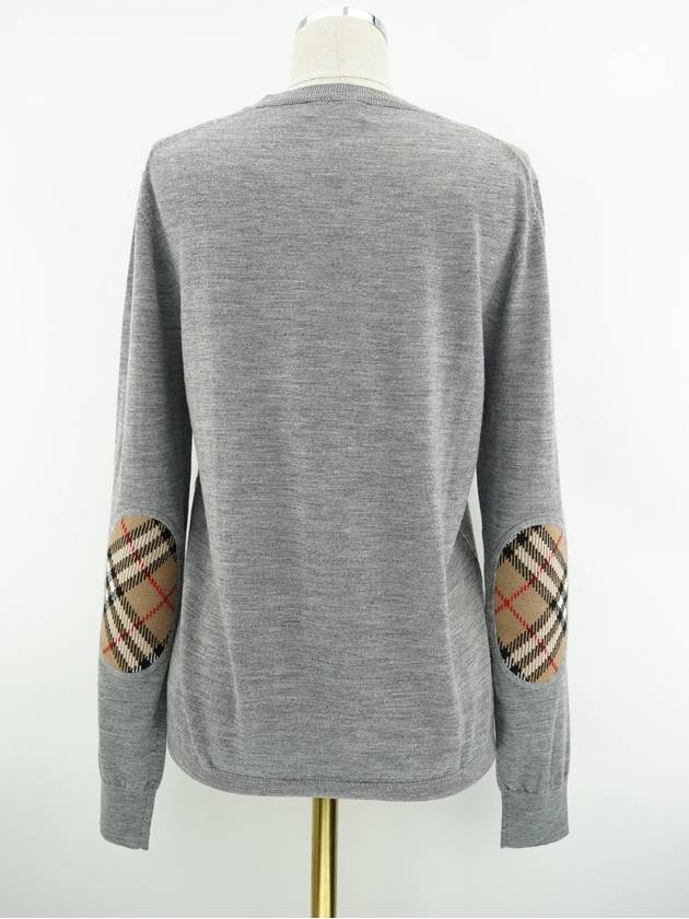 Bempton wool knit top gray - BURBERRY - BALAAN 2