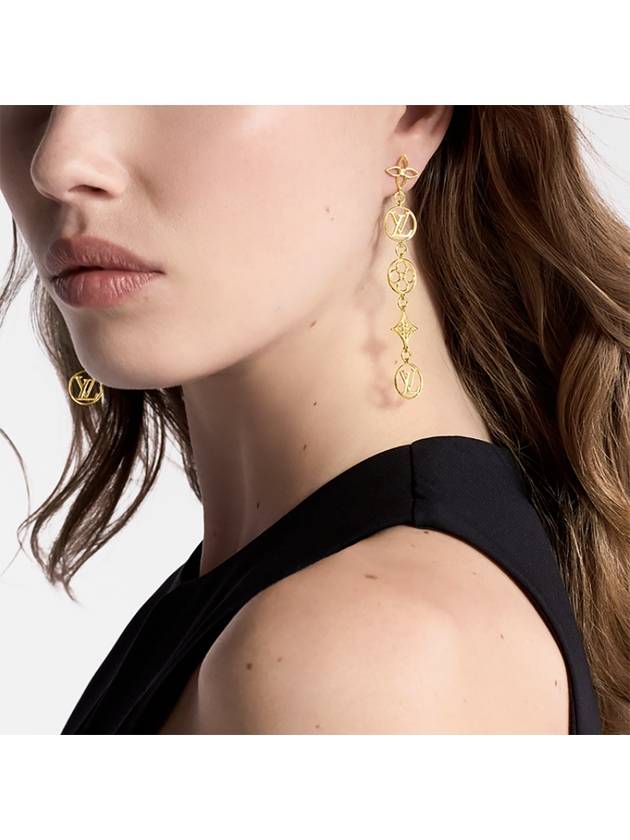 LV Lace Earrings Gold - LOUIS VUITTON - BALAAN 5