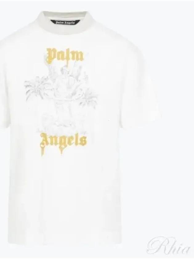 Palm Angels logo print cotton T shirt - PALM ANGELS - BALAAN 2