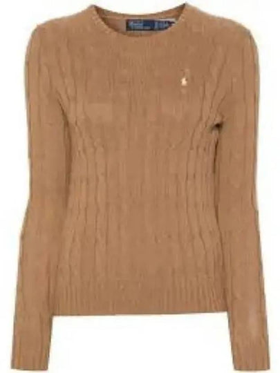 Cable Crew Neck Knit Top Beige - POLO RALPH LAUREN - BALAAN 2