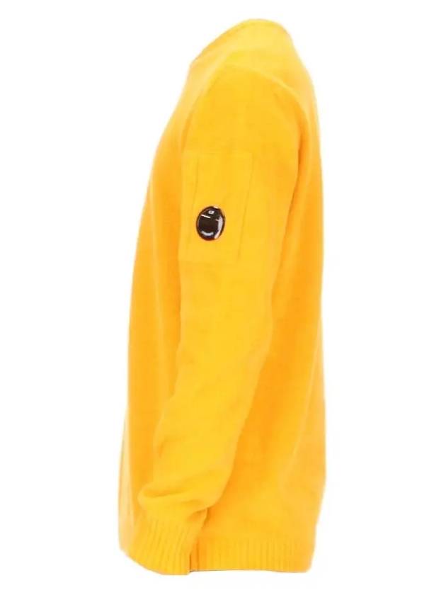 Men's Lens Wappen Cotton Sweatshirt Yellow - CP COMPANY - BALAAN 4