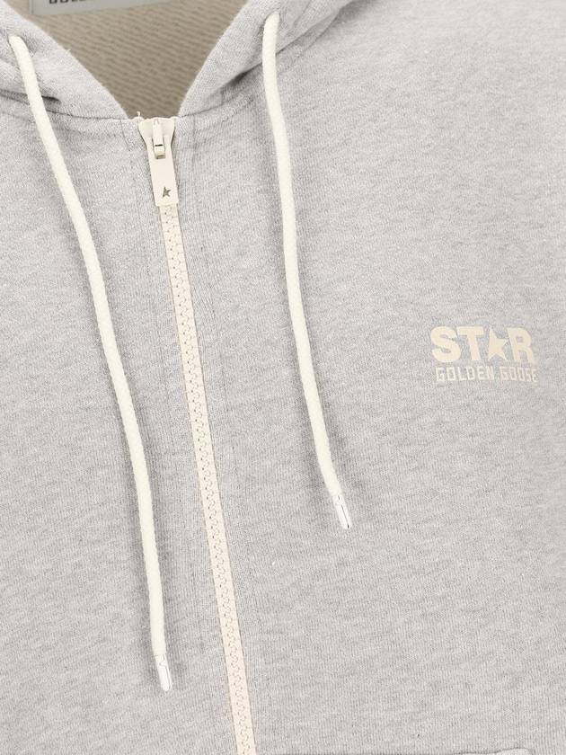 Star Logo Zip-Up Hoodie Melange Grey - GOLDEN GOOSE - BALAAN 4