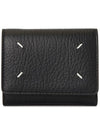 Zip Compact Tri-Fold Half Wallet Black - MAISON MARGIELA - BALAAN 1