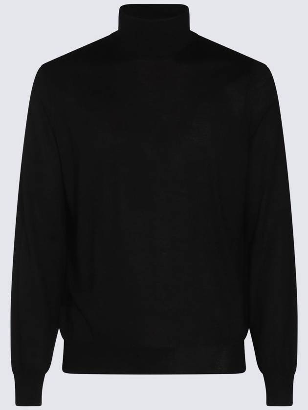 Cashmere Silk Mock Neck Knit Top Black - BRUNELLO CUCINELLI - BALAAN 2