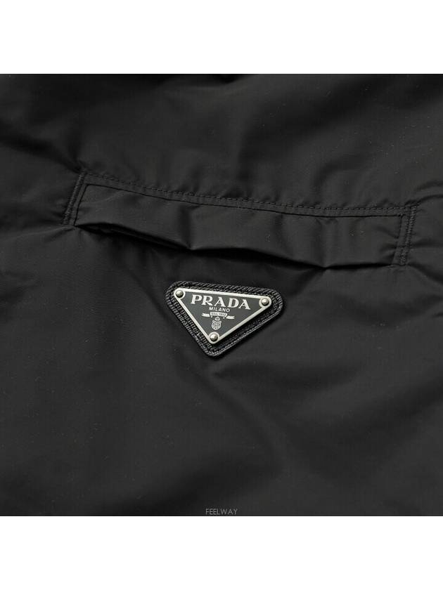 Triangle Logo Re-Nylon Jacket Black - PRADA - BALAAN 6