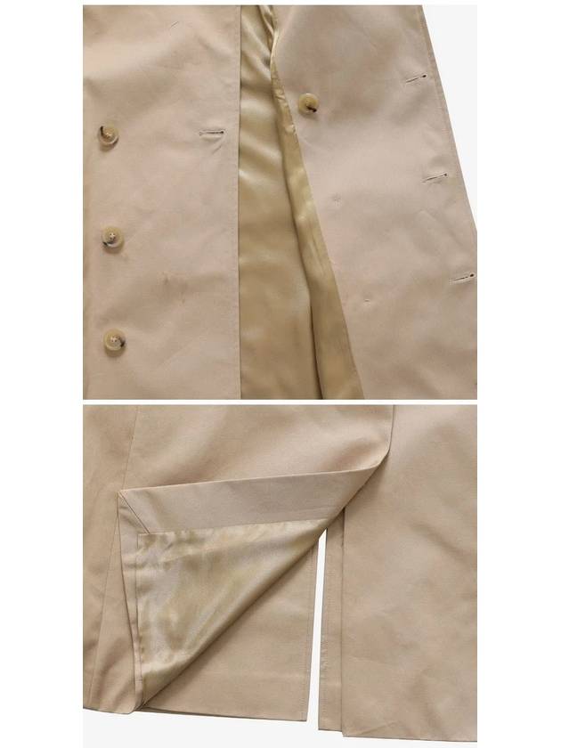 Greta Double Breasted Cotton Trench Coat Beige - A.P.C. - BALAAN 4