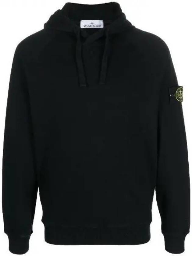 Men's Waffen Patch OLD Treatment Cotton Hoodie Black - STONE ISLAND - BALAAN 1