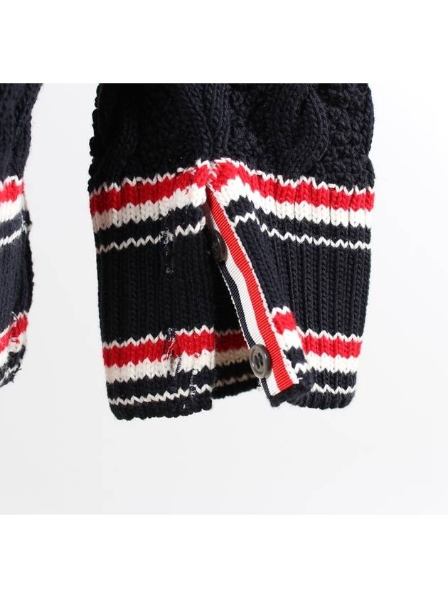 cable cardigan - THOM BROWNE - BALAAN 8