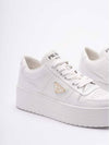 Downtown Bold Leather Low Top Sneakers White - PRADA - BALAAN 6