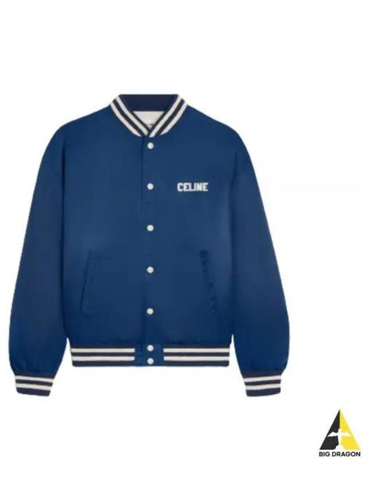 Loose Teddy Nylon Jacket Navy - CELINE - BALAAN 2