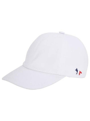 Tricolor Fox Cotton Ball Cap White - MAISON KITSUNE - BALAAN 1