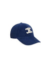 CELINE Triomphe Baseball Cap Blue 2AUT6013Y 07BF - CELINE - BALAAN