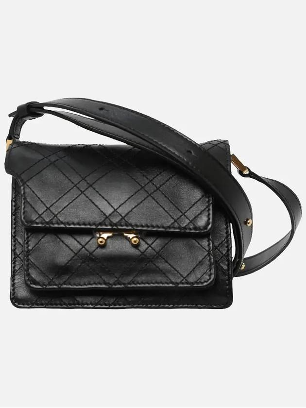 Women's Trunk Soft Mini Shoulder Bag Black - MARNI - BALAAN 3