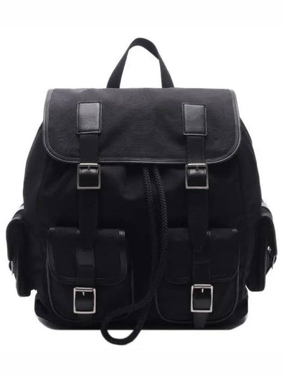 Buckle 4 Pocket Backpack Black - SAINT LAURENT - BALAAN 2