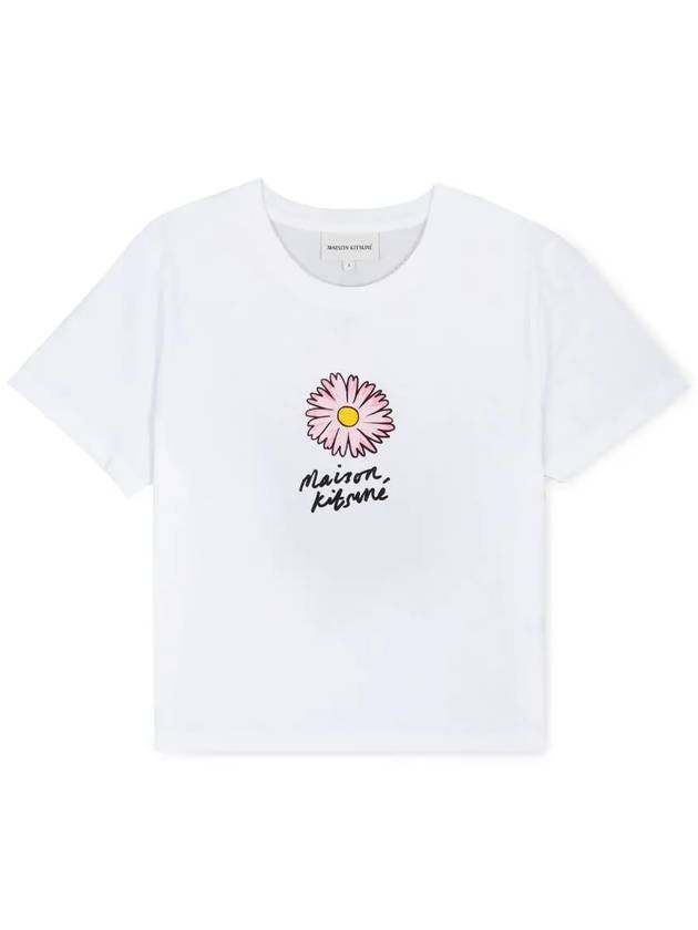 Floating Flower Short Sleeve T-Shirt White - MAISON KITSUNE - BALAAN 2