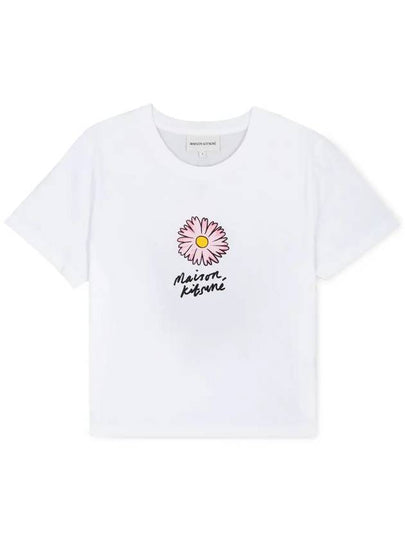 Floating Flower Short Sleeve T-Shirt White - MAISON KITSUNE - BALAAN 2