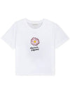 Floating Flower Short Sleeve T-Shirt White - MAISON KITSUNE - BALAAN 4