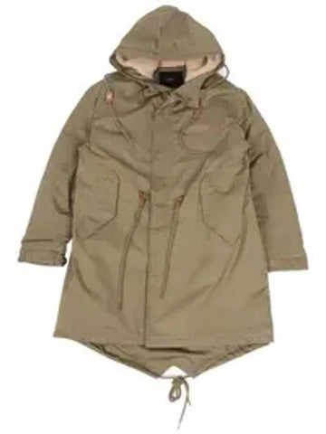 String Point Fleece Safari Field Zip Up Jacket Khaki - IKALOOOK - BALAAN 1