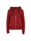 Women's Sparrow Logo Zip Up Hoodie Red - MOOSE KNUCKLES - BALAAN 1