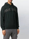 Logo Lettering Hoodie Black - STONE ISLAND - BALAAN 3