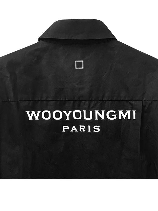 Back Logo Cotton Long Sleeve Shirt Black - WOOYOUNGMI - BALAAN 6